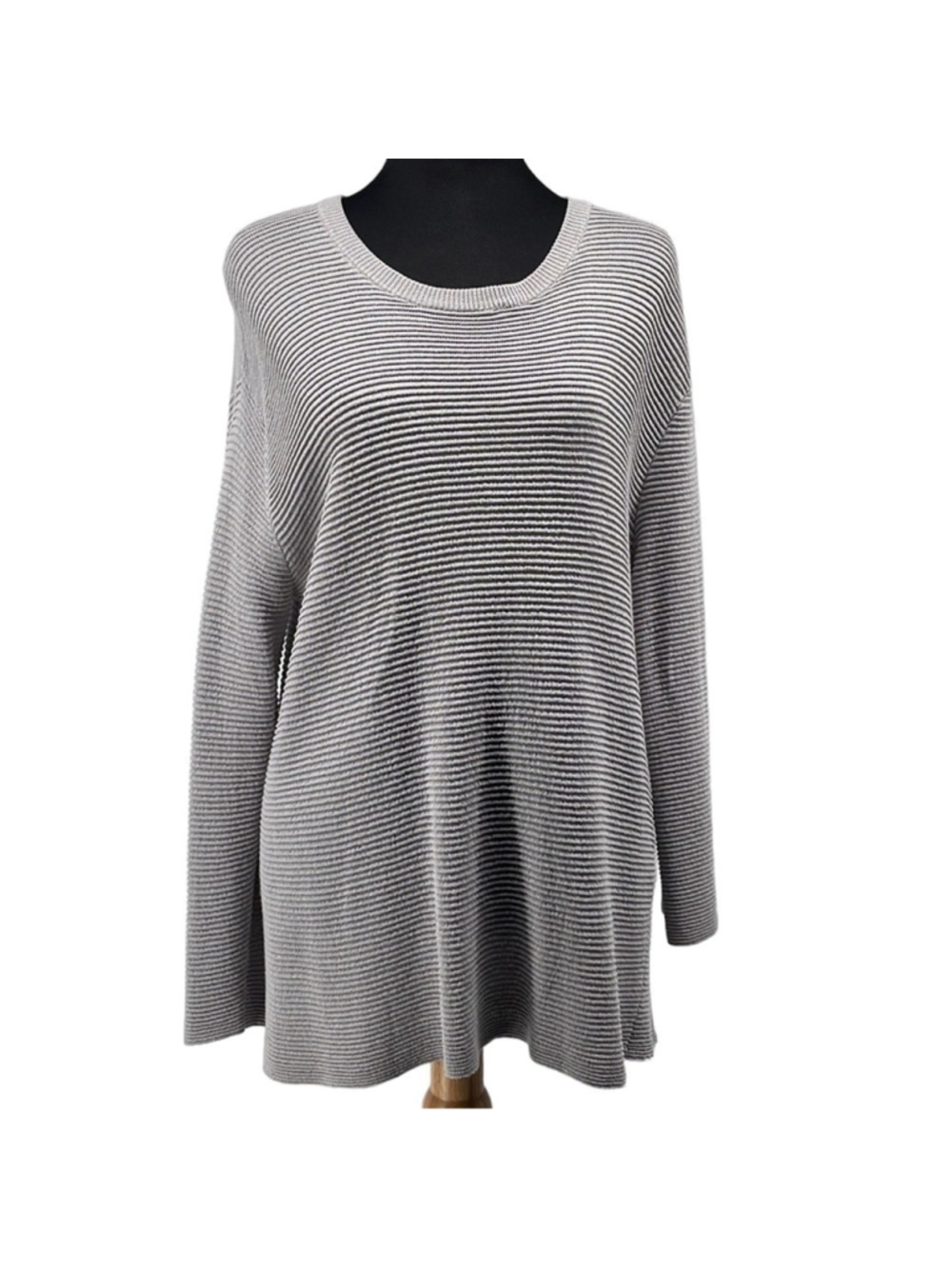 Samsoe samsoe grey light weight sweater polyamide viscose minimalist sz m